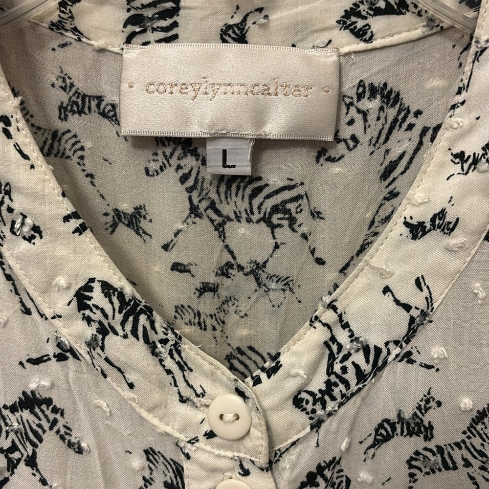 Corey Lynn Calter Zebra Romper from Anthropologie size L. - Picture 4 of 9